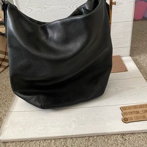 Gorgeous black leather coach hobo. Classic style, roomy, soft boho vibe